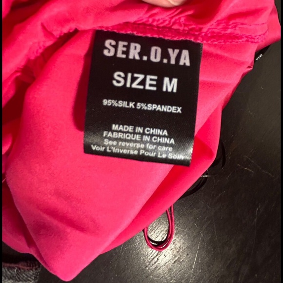 SER.O.YA Celino Maxi Dress Silk Blend Fuchia Purple/Hot Pink Size M - NWT - Picture 15 of 16
